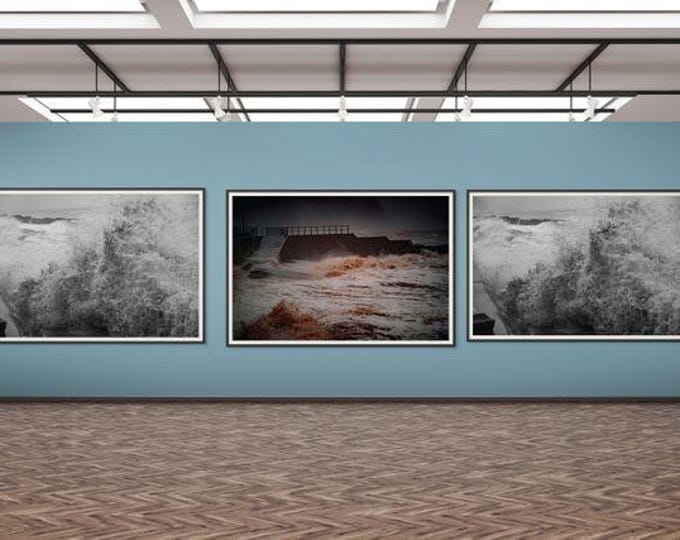 Ocean Wave Photography Prints: Coastal Wall Art Set (Digital Download)