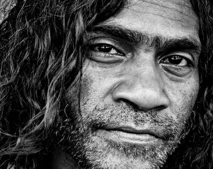 Black and White Portrait, Indigenous Australian Photography, Digital Download