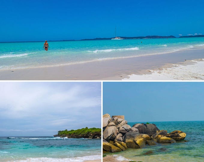 Tropical Beaches Collage | 3 Coastal Paradise Photo Downloads | High Resolution Ocean Wall Art