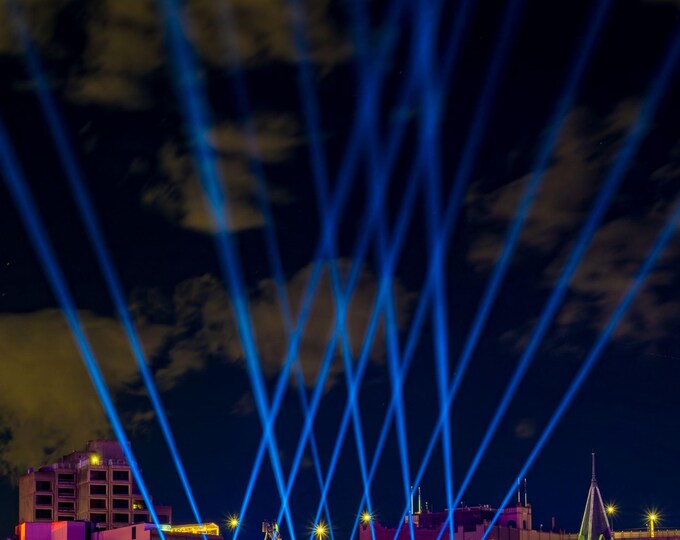 Vivid Light show Sydney Harbour Bridge Photo Download, NSW Travel Gift and Urban Wall Decor
