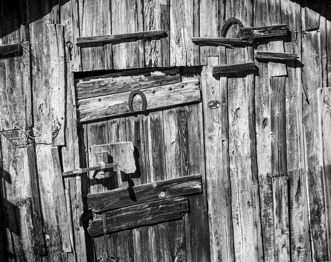 Ancient French Stable Photo Download, Black and White Rural Wall Art, Traveler Gift & Countryside Print