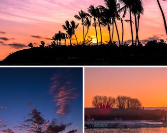 Sunset Collage Photo Print: Beach & Landscape Wall Art (Digital Download)