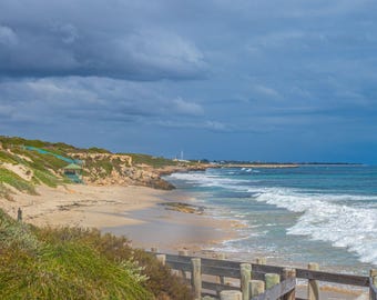 Perth Beach Photo: Turquoise Indian Ocean Coastal Wall Art (Digital Download)