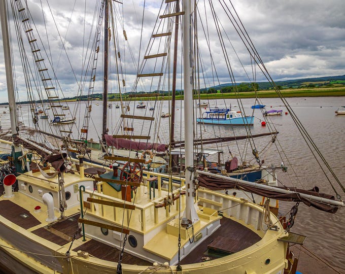 Sailing Barge on River Exe - Topsham Quay Photo | Digital Download