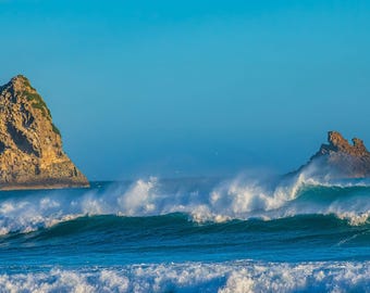 Wind-Whipped Waves NZ Photo Download, South Island Travel Gift, Coastal Wall Art Decor,  High Res Fine Art Gift Travel Lover, Cottagecore