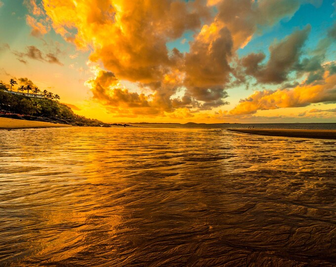 Inst Download Queensland Sunset Beach Photography Australia Wall Art Digital Wallpaper Coastal Decor Travel Gift Beach Scene, Australia