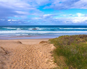 Gold Coast Beach Photo: Deserted Entrance, Coastal Wall Art (Digital Download)