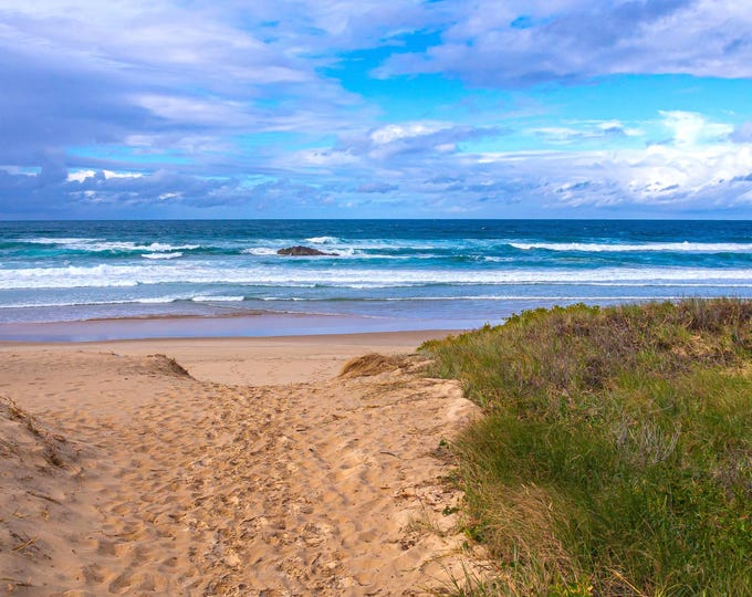 Australian Deserted Beach Entrance Photo Download | Gold Coast Wall Art | Scenic Nature Print | Travel Gift Decor for Home or Office