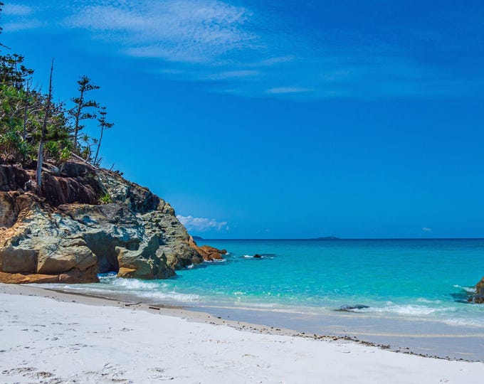 Whitsunday Islands Photo Download, Azure Sea, White Sands, Tropical Queensland Art, Travel Lover Gift, Seascape Wall Decor