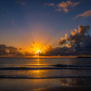 Queensland Beach Sunrise Photo: Australia Coastal Wall Art (Digital Download)