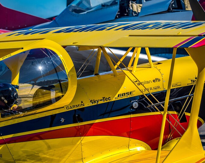 Aerobatic Yellow Planes, Taxiing at Australian Air Show, Queensland Photo