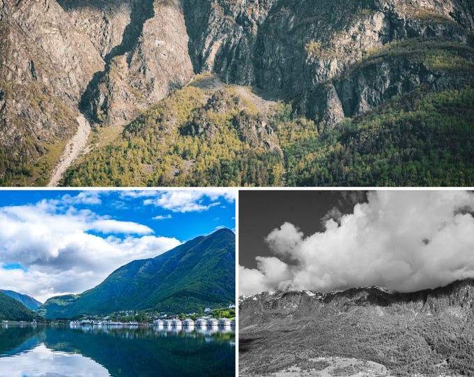 Scandinavian Mountain Collage: Nordic Landscape Photography (Digital Download)