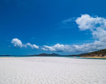 Whitsunday Islands Print: Azure Sea, White Sand Beach (Instant Download)