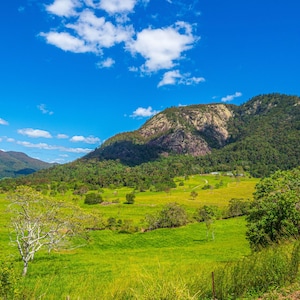 Queensland Farm Landscape Photo: Australian Mountain View Art (Digital Download