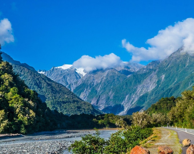 Franz Josef Glacier Print | Stunning New Zealand Landscape Photo | Nature Wall Art | Travel Photography | Instant Digital Download