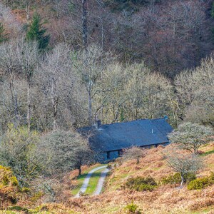 Photo Instant Download  Remote Cottage, Dartmoor National Park Devon, country Decor ancient landscape, High res fine art photo Print Gift