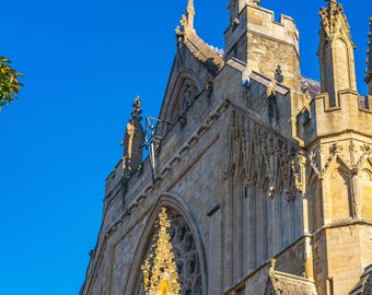 Exeter Cathedral Photo Print: Sunlit Architecture (Digital Download)