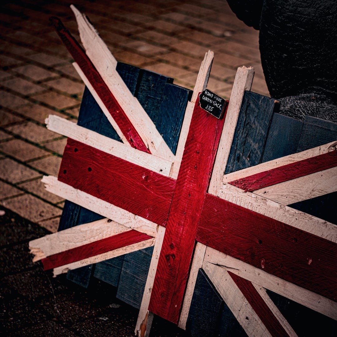 Colourful Timber Union Jack Print | Downloadable British Flag Art