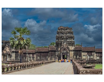 Angkor Wat Entrance Cambodia Aluminium Wall Art