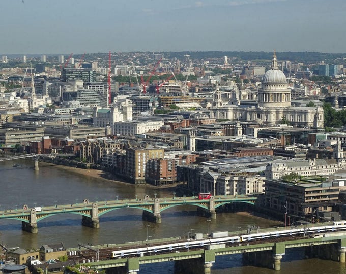 London Skyline from The Shard – St Paul’s, Thames, London Bridge Photo Download