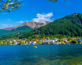 NZ South Island Lake Photo: Forest & Mountain Landscape (Digital Download)