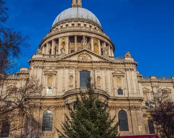Instant Download Photo St Paul's Cathedral London Cityscape, Religious Architecture, London Landmark, Travel Lover Gift for Wall Art Decor