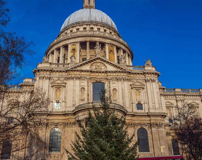 Instant Download Photo St Paul's Cathedral London Cityscape, Religious Architecture, London Landmark, Travel Lover Gift for Wall Art Decor