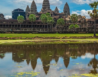 Angkor Wat Ancient Temple Photo Download, Cambodia Travel Gift, Buddhist Asia Wall Art & Home Decor (Siem Reap)