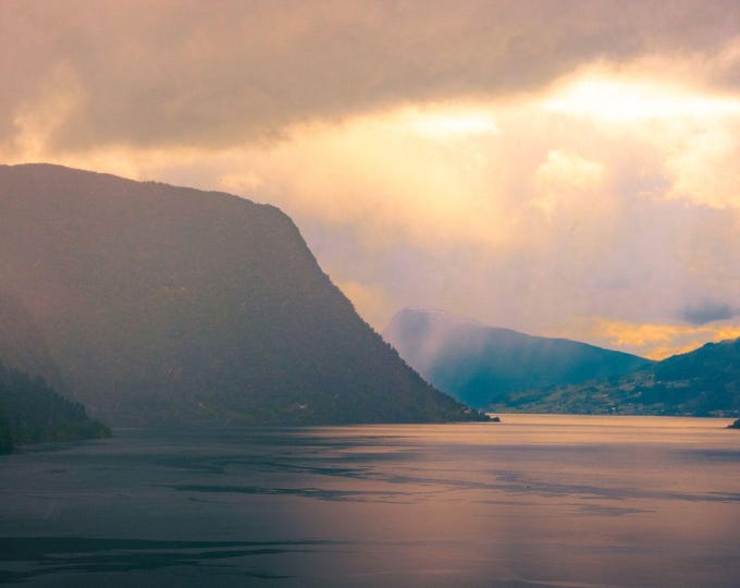 Norway Fjord Sunrise Print | Stunning Landscape Photo Download | Nordic Nature Wall Art | Digital Scenic Sunrise | Instant Printable