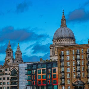 St Paul&#39;s Cathedral Photo: London Thames River Fine Art Print (Digital Download