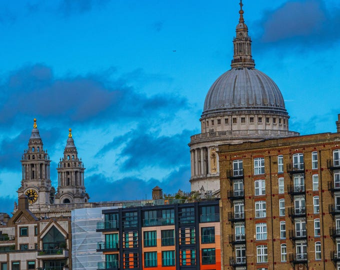 St Paul’s Cathedral Photo Download, London Architecture & Thames River Art, City Lover Gift  Fine Art Wall Decor