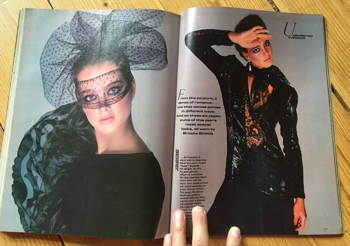 November 1980 Vogue Gia Carangi Kim Alexis Brooke Shields | Etsy
