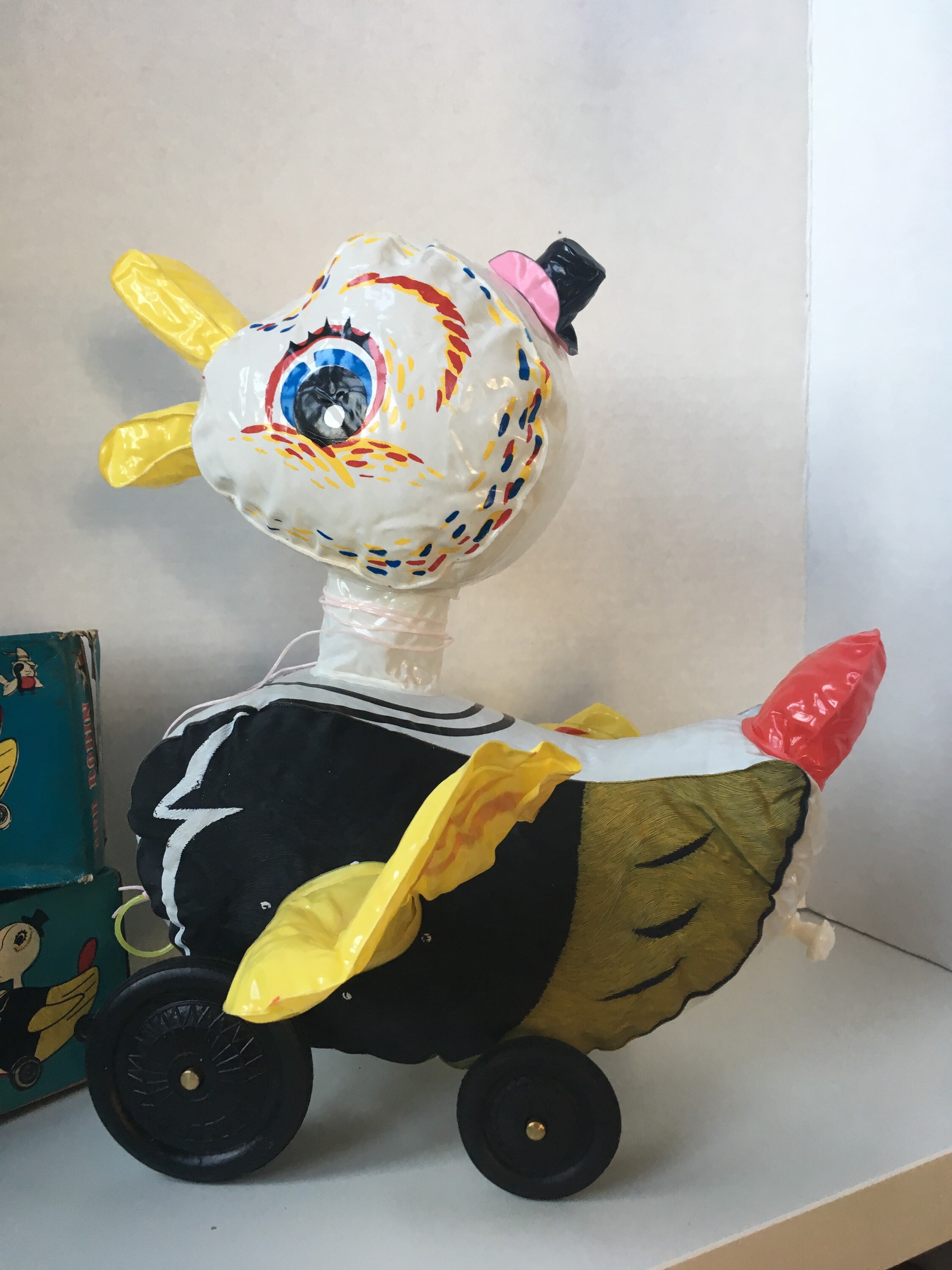 Adorable Top Hat Duck Red Robin Vinyl Inflatable Pull Toy - Etsy