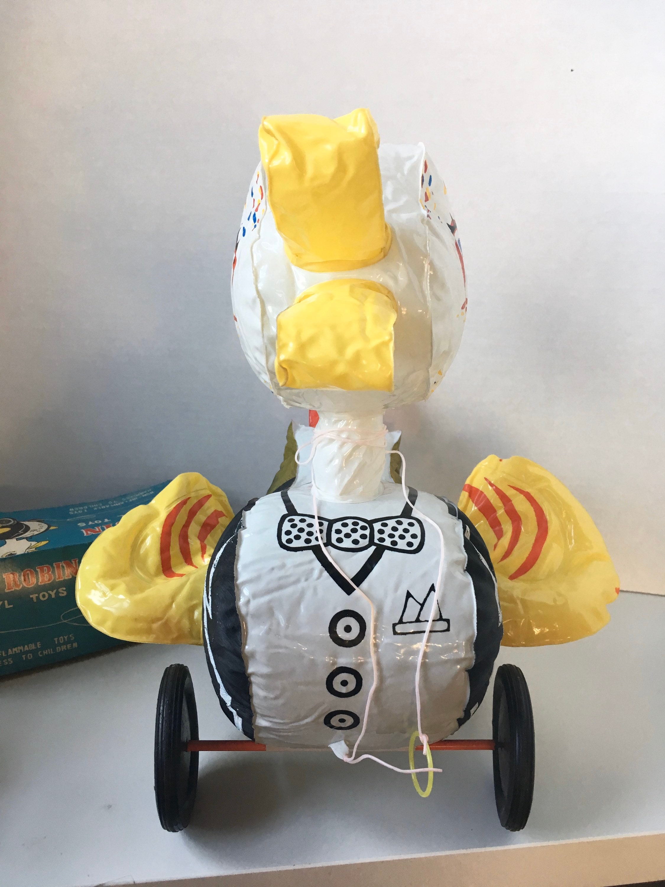 Adorable Top Hat Duck Red Robin Vinyl Inflatable Pull Toy - Etsy