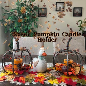 Rustic Pumpkin Candle Holder