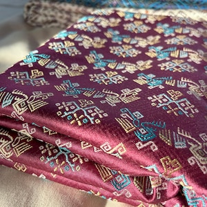 Double Phoenix Brocade Fabric: 118&quot; Wide Poly Cotton Jacquard