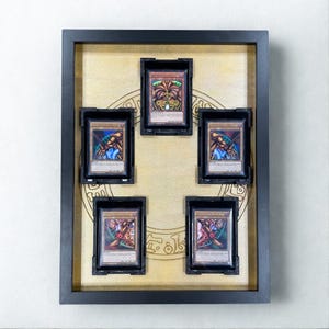 Yu-Gi-Oh Exodia Holzrahmen,für Karten im Magnetholder Gold