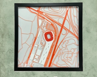 FC Bayern - 3D Stadium Map - Gift for FC Bayern football fans, sports and friends - Stadium map of the Allianz Arena - Football Bundesliga