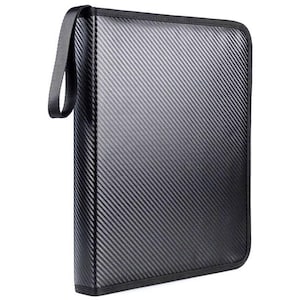 Álbum de anillos de colección, negro (450 cartas/25 páginas) para Pokémon, Yu-Gi-Oh