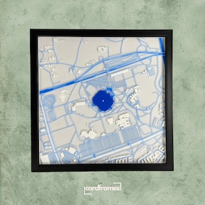 FC Schalke 04 - 3D Stadion Map - Geschenk für Schalke, S04, Sport und Freunde - Stadionkarte der Veltins Arena - Fußball Bundesliga