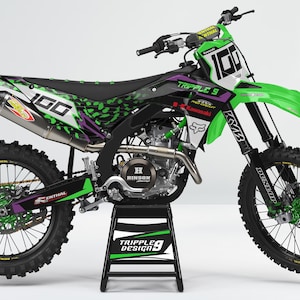 Grafische set voor Kawasaki KX 250 F 2025 / KX 450 F 2024 - 2025 Volledige wrap met rijders-ID en nummer