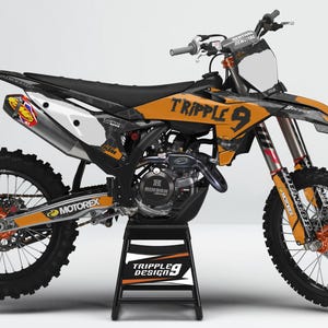 Mx-graphicskit voor KTM sx sxf sx-f 125 250 350 450 2025 volledig ingepakt met rijders-ID en nummer