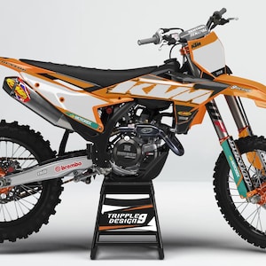 Mx-graphicskit voor KTM sx sxf sx-f 125 250 350 450 2025 volledig ingepakt met rijders-ID en nummer