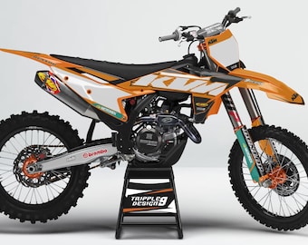 Mx graphic kit for KTM sx sxf sx-f 125 250 350 450 2025 full wrap with riders id and number