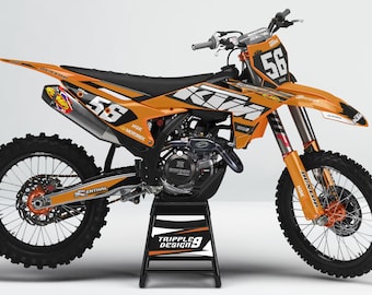 Mx graphic kit for KTM sx sxf sx-f 125 250 350 450 2025 full wrap with riders id and number