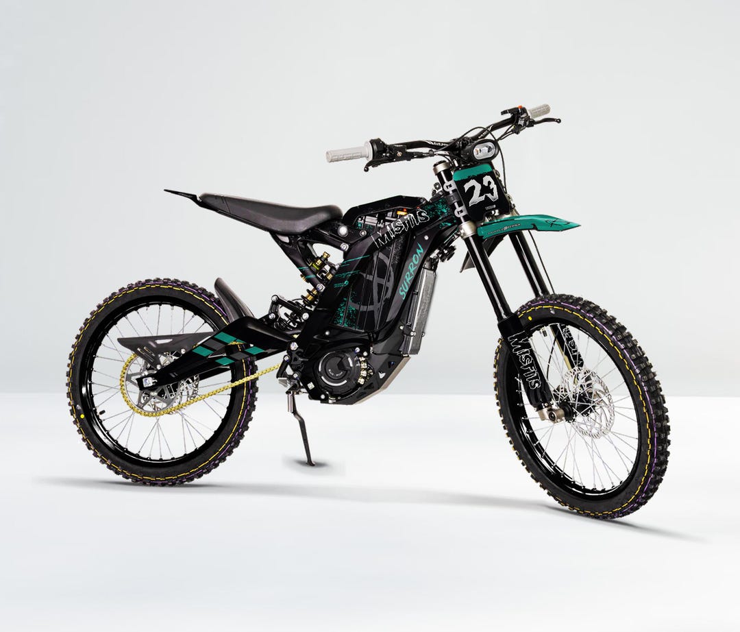 Surronste Full Graphic Kit for Surron Light Bee / Ebike Wrap With Rider Id and ...