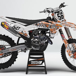 Mx-graphicskit voor KTM sx sxf sx-f 125 250 350 450 2025 volledig ingepakt met rijders-ID en nummer