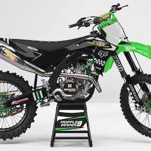 Grafische set voor Kawasaki KX 250 F 2025 / KX 450 F 2024 - 2025 Volledige wrap met rijders-ID en nummer