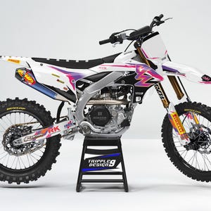 ヤマハ YZ 250 F 2024-2025 / YZ 450 F 2023-2025 用 Mx グラフィック キット ライダー ID とナンバー付きフルラップ