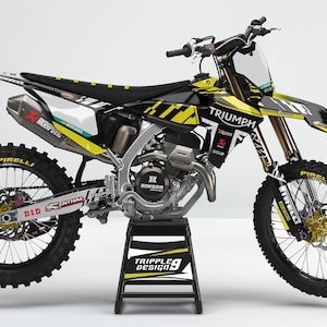 Mx-graphicskit voor Triumph TF 250 X 2024-2025 Volledig verpakt met rijders-ID en nummer
